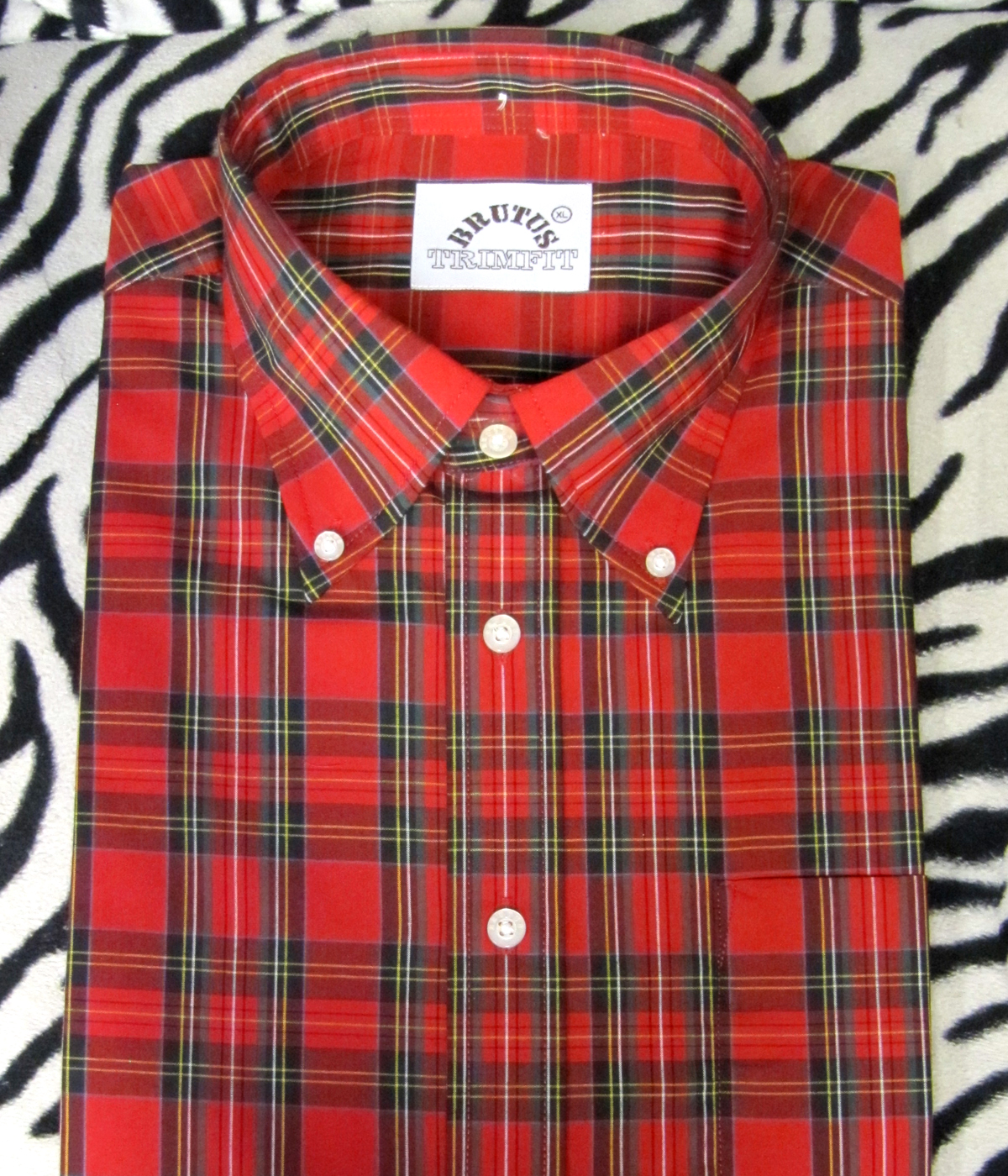 CAMISA BRUTUS ESCOCES ROJO CLASICO